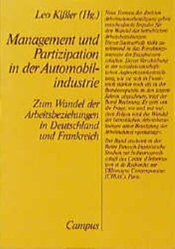 9783593346403: Management und Partizipation in der Automobilindustrie: Zum Wandel der Arbeitsbeziehungen in Deutschland und Frankreich