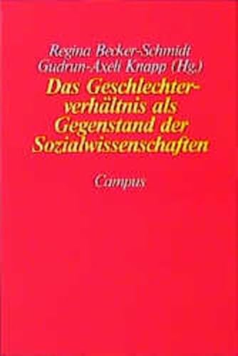 Beispielbild fr Das Geschlechterverhltnis als Gegenstand der Sozialwissenschaften. zum Verkauf von Antiquariat  >Im Autorenregister<