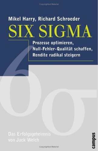 Beispielbild fr Six Sigma.: Prozesse optimieren, Null-Fehler-Qualitt schaffen, Rendite radikal steigern (Gebundene Ausgabe) von Mikel Harry (Autor), Richard Schroeder Six Sigma ist keine Geheimwissenschaft und auch keine Sekte, obwohl dem unbedarften Leser des Buchtitels und der ersten Seiten durchaus dieser Eindruck entstehen kann. Six Sigma wurde als umfassender Qualitts-Management-Ansatz in den 80er-Jahren von/bei Motorola entwickelt und gilt richtungsmig als vergleichbar mit der Qualittsnorm ISO 9000. Das Ziel von Six Sigma ist, sowohl im industriellen Produktionsprozess als auch im Dienstleistungssektor mglichst eine Null-Fehler-Qualitt zu schaffen. Dazu ist es nach diesem Ansatz erforderlich, das Bewusstsein aller Mitarbeiter eines Unternehmens konsequent auf die Fehlervermeidung durch Prozesskontrolle auszurichten. Basis hierzu ist die Bildung von Qualittszirkeln, denen sowohl Vorstnde als auch Bereichsleiter angehren. Konstante Prozesskontrolle ber statistische Analysen und Diskussi zum Verkauf von BUCHSERVICE / ANTIQUARIAT Lars Lutzer