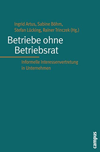 Betriebe ohne Betriebsrat - Artus, Ingrid|Artus, Ingrid|Lücking, Stefan|Trinczek, Rainer|Abel, Jörg|Böhm, Sabine|Böhm, Sabine|Behrens, Martin|Boes, Andrea|Cattero, Bruno|Dufour, Christian|Eichmann, Hubert|Ellguth, Peter