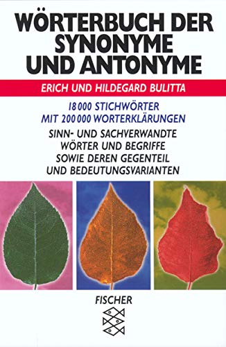 9783596102242: Worterbuch Der Synonyme Und Antonyme (German Edition)