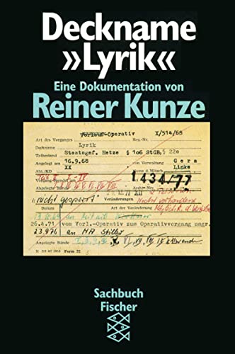 Deckname "Lyrik" . Eine Dokumentation. Fischer-Taschenbücher, 10854. Sachbuch.