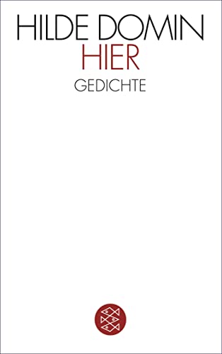 9783596122066: Hier. Gedichte. (Fiction, Poetry & Drama) (German Edition)