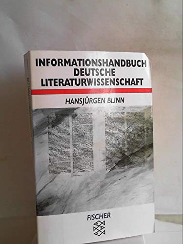 Stock image for Informationshandbuch Deutsche Literaturwissenschaft for sale by Vashon Island Books