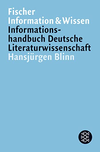 Beispielbild fr Informationshandbuch Deutsche Literaturwissenschaft zum Verkauf von medimops