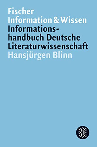 9783596152681: Informationshandbuch Deutsche Literaturwissenschaft: Mit Internet- und CD-ROM-Recherche: 15268