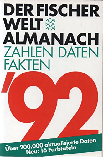 Der Fischer Weltalmanach 1992: Zahlen, Daten, Fakten (Fischer Taschenbücher) - Baratta Mario, von