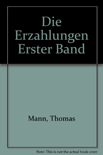 Stock image for Die Erzahlungen Erster Band for sale by Hippo Books