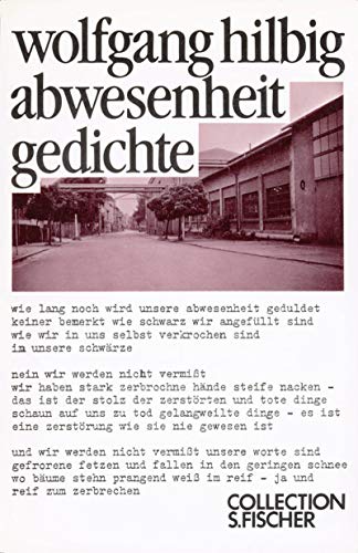 Abwesenheit : Gedichte [Kollektion] S. Fischer Bd. 8 Fischer-Taschenbücher 2308 - Hilbig, Wolfgang