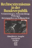 Imagen de archivo de Rechtsextremismus in der Bundesrepublik. Voraussetzungen, Zusammenhänge, Wirkungen. a la venta por Goldstone Books