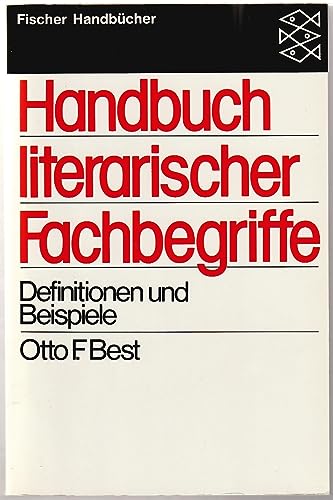 9783596264780: Handbuch Literarischer Fachbegriffe Definitionen und Beispiele