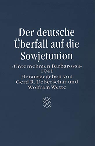 9783596502370: Der Deutsche berfall Auf Die Sowjetunion "Unternehmen Barbarossa" 1941