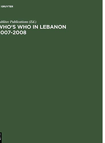 9783598077340: Who's Who in Lebanon 2007-2008