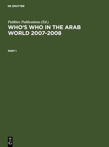 9783598077357: Who's Who in the Arab World 2007-2008