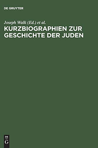 Kurzbiographien zur Geschichte der Juden 1918 - 1945