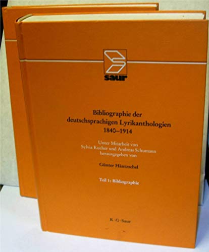 Beispielbild fr Bibliographie der deutschsprachigen Lyrikanthologien 1840-1914. Teil 2: Register. zum Verkauf von ralfs-buecherkiste