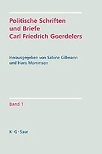 9783598116315: Politische Schriften und Briefe Carl Friedrich Goerdelers