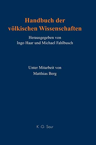 9783598117787: Handbuch der vlkischen Wissenschaften: Personen - Institutionen - Forschungsprogramme - Stiftungen