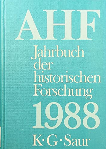 9783598200885: AHF Jahrbuch der historischen Forschung 1988