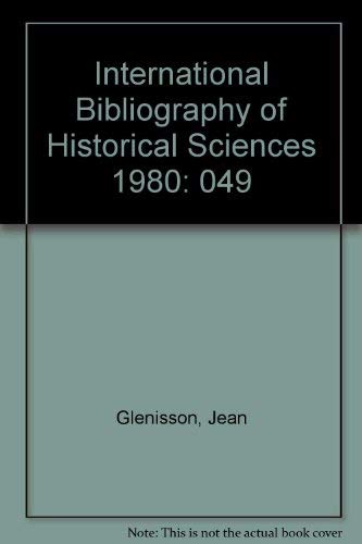 9783598204043: International Bibliography of Historical Sciences 1980: 049