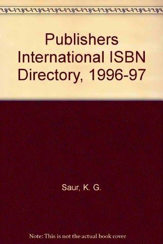 Beispielbild fr Publishers International ISBN Directory, 1996-97 zum Verkauf von medimops