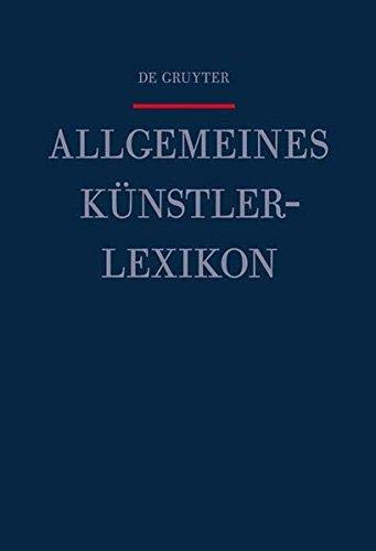 Saur Allgemeines Künstlerlexikon - Die bildenden Künstler aller Zeiten und Völker - Günter Meissner