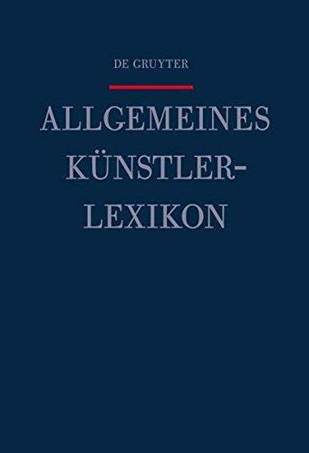 Imagen de archivo de Allgemeines Ku?nstlerlexikon: Die bildenden Ku?nstler aller Zeiten und Vo?lker (German Edition) a la venta por Phatpocket Limited