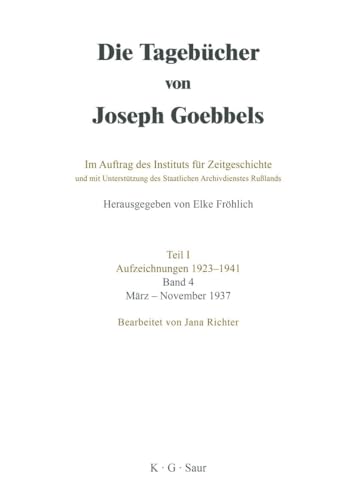 MÃ¤rz-November 1937 (German Edition) (9783598237348) by FrÃ¶hlich, Elke