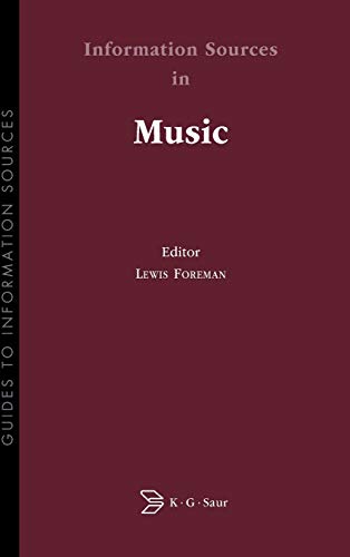 9783598244414: Information Sources in Music (Guides to Information Sources)