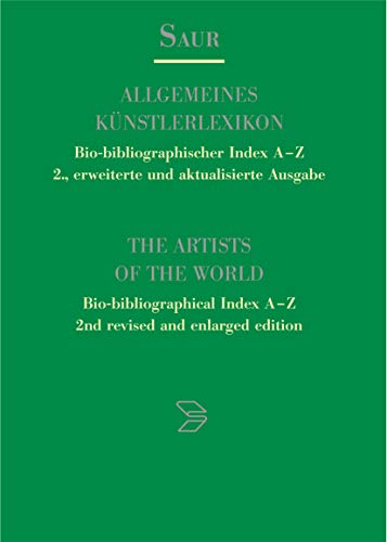 9783598245602: Allgemeines Kunstlerlexikon. Bio-bibliographischer Index A-z: Band 5, Fajans - Goessler