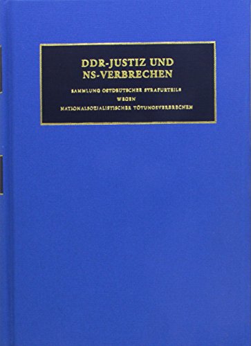 Die Verfahren Nr. 1610 - 1692 des Jahres 1948 (Ddr-justiz Und Ns-verbrechen, 11) (German Edition) (9783598246210) by RÃ¼ter, C. F.; Demps, Laurenz; Marxen, Klaus; Solf, Ursula; Wieland, GÃ¼nther