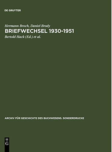 9783598248870: Briefwechsel 1930-1951 (Archiv Fr Geschichte Des Buchwesens - Sonderdrucke)