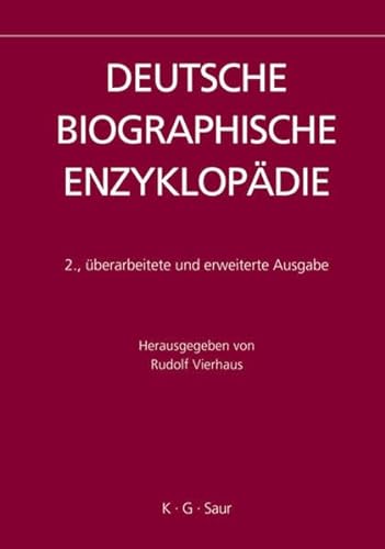 9783598250309: Deutsche Biographische Enzykeopadie, 2005-2007/dictionary of German Biography