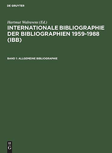 9783598337352: Allgemeine Bibliographie