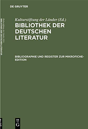 9783598533358: Bibliographie Und Register Zur Mikrofiche-edition