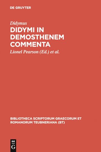 9783598712692: Didymi in Demosthenem Commenta