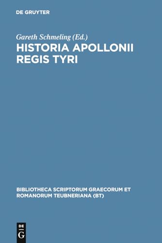 9783598714252: Historia Apollonii Regis Tyri (Bibliotheca scriptorum Graecorum et Romanorum Teubneriana)