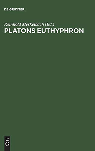 Beispielbild fr Platons Euthyphron : Griechisch und deutsch zum Verkauf von Buchpark