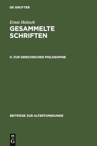 9783598777028: Zur griechischen Philosophie (Beitrge zur Altertumskunde, 153) (German Edition)