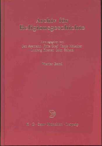 Stock image for ARCHIV FR RELIGIONSGESCHICHTE. VIERTER BAND Die Augusteischen Skularspiele for sale by Ancient World Books