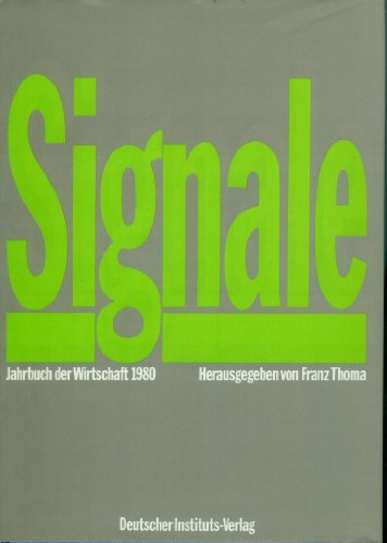 Imagen de archivo de Signale: Jahrbuch der Wirtschaft 1978 a la venta por Bernhard Kiewel Rare Books