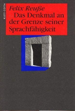Stock image for Das Denkmal an der Grenze seiner Sprachfhigkeit: Diss. for sale by Buchmarie