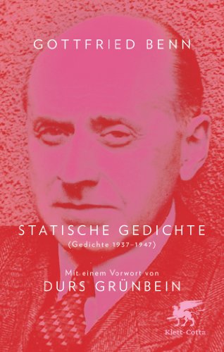 9783608939354: Statische Gedichte: (Gedichte 1937-1947)