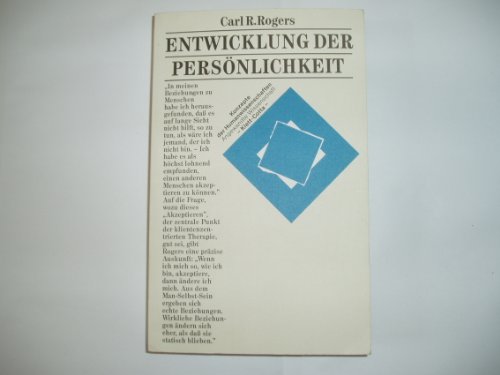 Entwicklung der PersÃ¶nlichkeit. Psychotherapie aus der Sicht eines Therapeuten. (9783608951974) by Rogers, Carl R.