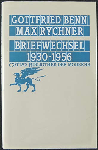 9783608954272: Briefwechsel Benn / Rychner 1930 - 1956