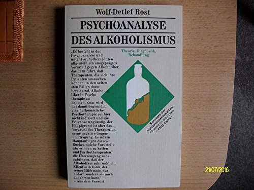 9783608954593: Psychoanalyse des Alkoholismus. Theorie, Diagnostik, Behandlung.