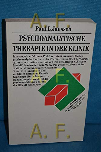 Imagen de archivo de Psychoanalytische Therapie in der Klinik a la venta por Antiquariat Smock