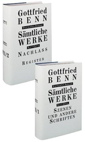 9783608957006: Smtliche Werke, Stuttgarter Ausg. Szenen und andere Schriften. Nachlass Register, 2 Tle.