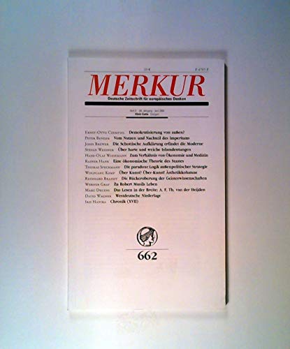 Beispielbild fr Merkur. Deutsche Zeitschrift fr europisches Denken, Nr. 662, Heft 6, 58. Jahrgang, Juni 2004 zum Verkauf von Norbert Kretschmann