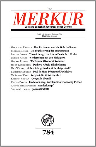 Beispielbild fr MERKUR Deutsche Zeitschrift fr europisches Denken: Nr. 784, Heft 9 / September 2014 zum Verkauf von medimops